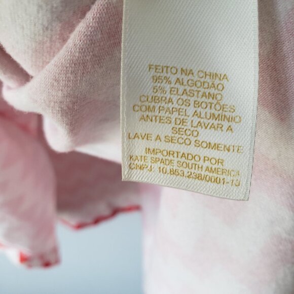 Kate Spade Leora Orange & White Chevron sleeveless  Dress size S - Picture 8 of 8